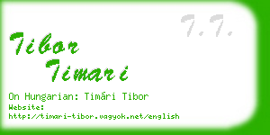 tibor timari business card