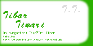 tibor timari business card